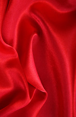 Image showing Smooth Red Silk as background