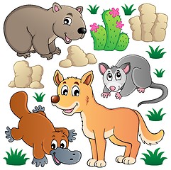 Image showing Australian wildlife fauna set 1