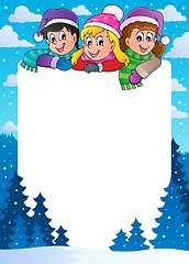 Image showing Winter theme frame 1