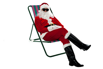 Image showing Santa wearing shades and striking stylish pose