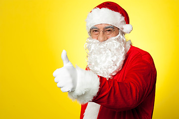 Image showing Santa showing thumbs up gesture to camera