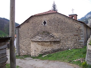 Image showing Church in mountain village