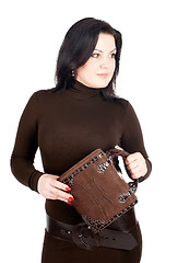 Image showing Pretty woman with bag