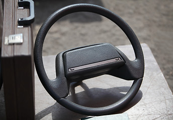 Image showing Old Steering Wheel