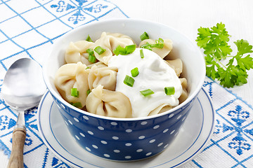 Image showing dumplings russian pelmeni