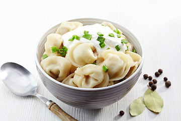 Image showing dumplings russian pelmeni