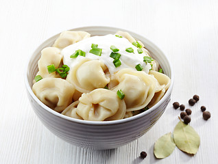 Image showing dumplings russian pelmeni