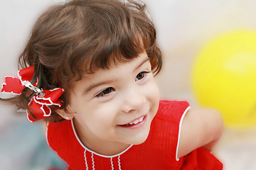 Image showing Adorable little girl isolated on white background 