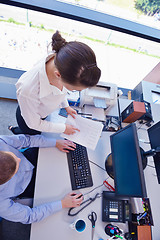 Image showing business people in a meeting at office