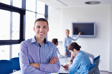 Image showing business people in a meeting at office