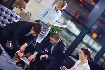 Image showing business people in a meeting at office