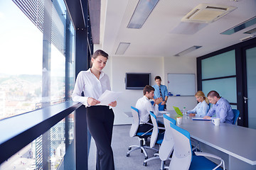 Image showing business people in a meeting at office