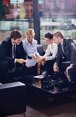 Image showing business people making deal