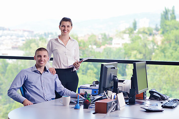 Image showing business people in a meeting at office