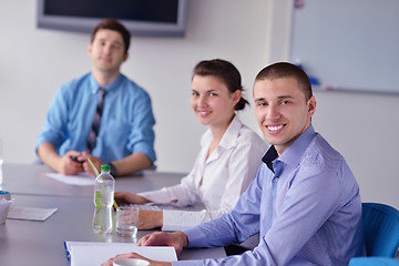 Image showing business people in a meeting at office