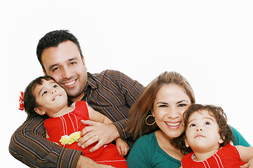 Image showing Family portrait looking happy and smiling