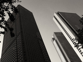 Image showing Architectural detail of Tokyo, Black and White view