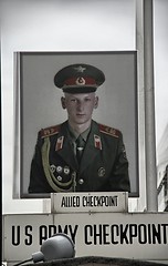 Image showing BERLIN - JUN 14: Checkpoint Charlie, on June 14th, 2012 in Berli