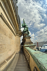 Image showing Exterior view of Berliner Dom and central City on a summer after