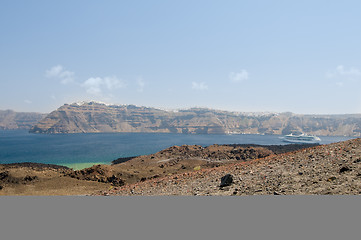 Image showing Santorini volcano view