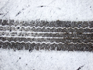 Image showing tire track