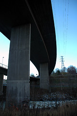 Image showing Highway, bridge underside