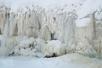 Image showing Frozen waterfall