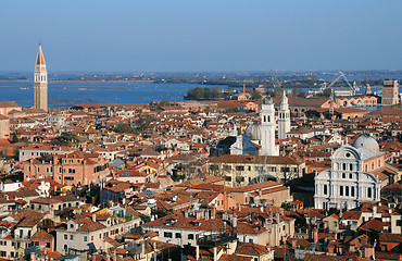 Image showing View of Venice from Bell Tower