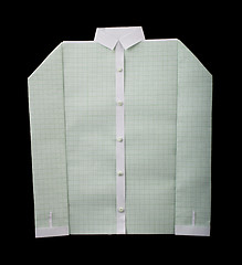 Image showing Isolated paper made white shirt
