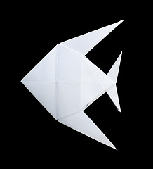 Image showing White fish folded origami 