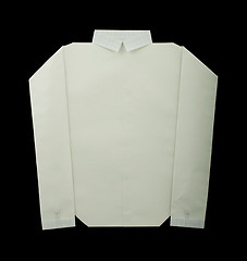 Image showing Isolated paper made white shirt