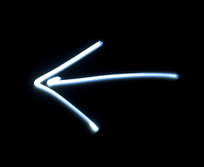 Image showing Arrow from neon light