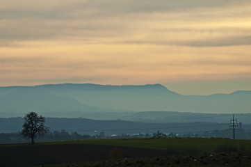 Image showing Sunset in autumn