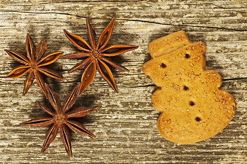 Image showing German Christmas cake with star anise