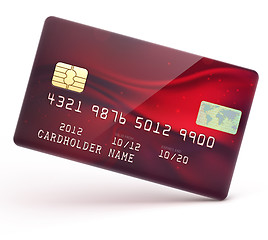 Image showing Red credit card 