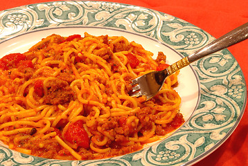 Image showing Spaghetti with Meat Sauce