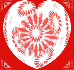 Image showing Valentine Sunflower Heart Design