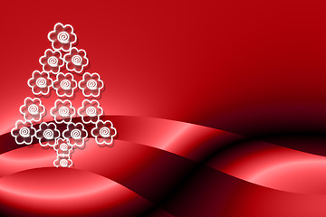 Image showing Modern Christmas red background