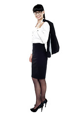 Image showing Full length portrait of stylish corporate lady