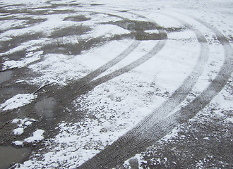 Image showing tire tracks