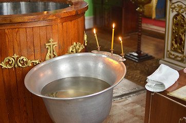 Image showing font in church