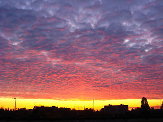 Image showing The landscape with heaven and sunset