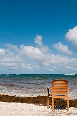 Image showing Chair at the beach