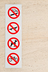 Image showing Forbidden signs