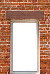 Image showing Window on brick wall