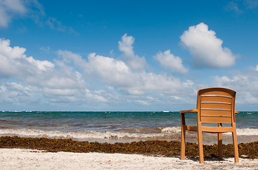 Image showing Chair at the beach