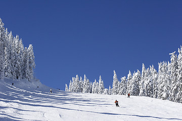 Image showing ski slope on mountain side