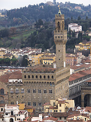 Image showing view of Palazzo Vecchio in Piazza della Signoria Florence