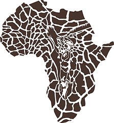 Image showing Africa in a giraffe  camouflage