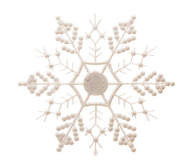 Image showing Glittery Snowflake Isolated on White